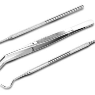 3 Kits Clinico Odonto Com Sonda, Pinça E Cabo Com Espelho.