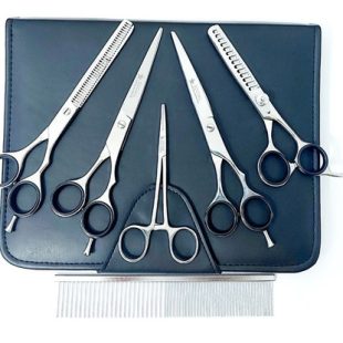 Kit Tesouras Banho E Tosa Pet Completo Profissional.