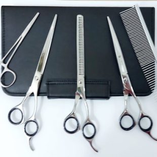 Kit Tesouras Banho E Tosa Pet Shop Completo Profissional