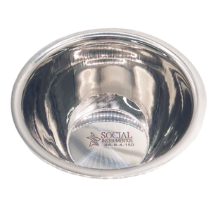 Bacia Assepsia 8 x 4cm inox 150ml