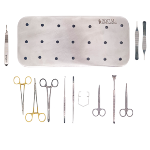 Kit Instrumental Blefaroplastia 13 Itens