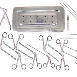 Kit Instrumental Micro Endonasal 17 Itens