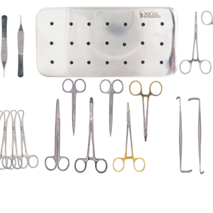 Kit Instrumental Cirurgia de mãos 18 Itens