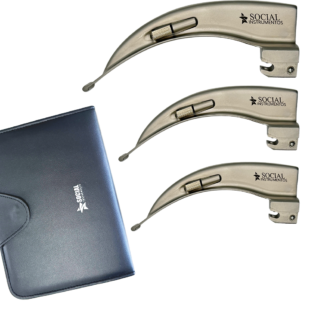 Kit Laringoscópio com 3 Lâminas