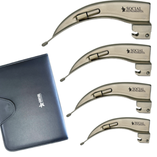 Kit Laringoscópio com 4 Lâminas