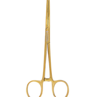 Pinça Kocher Curva Dente de Rato Plasma Dourada