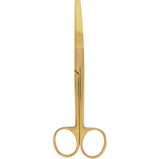 Tesoura Cirúrgica Romba/Fina Curva Plasma Dourada