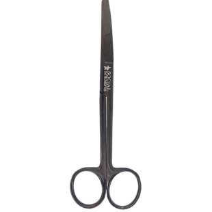 Tesoura Cirúrgica Romba / Fina Curva Plasma Preto
