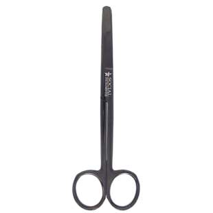 Tesoura Cirúrgica Romba / Romba Reta Plasma Preto