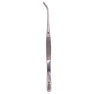 Pinça Iris Curva Dente de Rato 13Cm