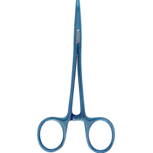 Pinça Mosquito Curva Plasma Azul