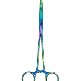 Pinça Rochester Pean Curva Plasma Furta-cor