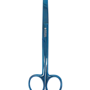 Tesoura Cirúrgica Romba Romba Reta Plasma Azul