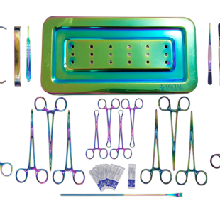 Kit Instrumental Plasma Furta-Cor 19 Peças Veterinária
