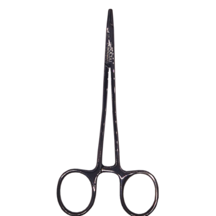 Porta Agulha Olsen Hegar com Videa e Plasma 12cm Reta Preta