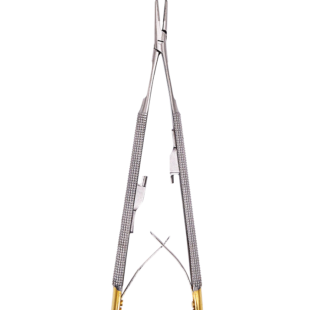 Porta Agulha Castroviejo Mola invertida Com Videa 14cm Reta