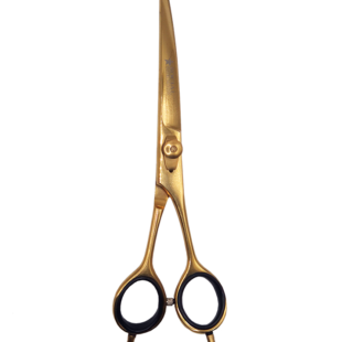 Tesoura Curva Dourada Tosa Pet Profissional