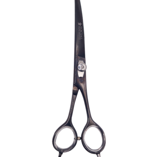 Tesoura Curva Preta Tosa Pet Profissional
