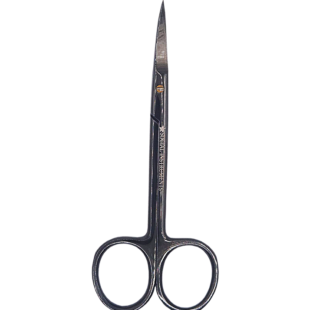 Tesoura Iris com videa e Plasma 12cm Curva Preta
