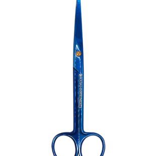 Tesoura Mayo com Videa e Plasma 16cm Curva Azul