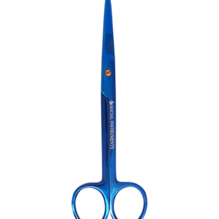 Tesoura Mayo com Videa e Plasma de 16cm Reta Azul