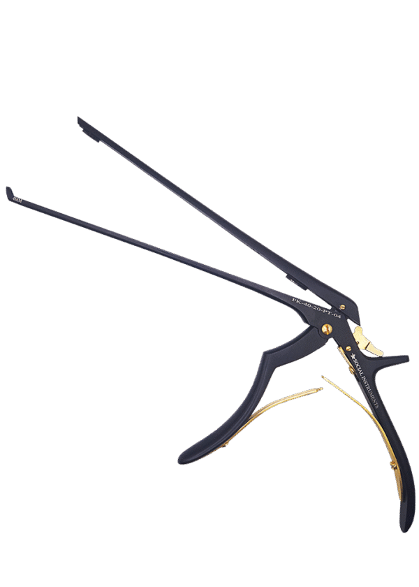 Pinça Kerrison desmontável 20cm, ponta para cima de 4mm, angulada em 40° preta - Image 2