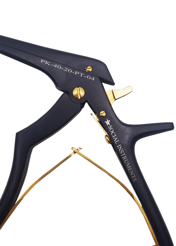 Pinça Kerrison desmontável 20cm, ponta para cima de 4mm, angulada em 40° preta - Image 3