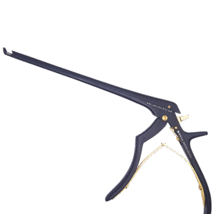 Pinça Kerrison desmontável 20cm, ponta para cima de 4mm, angulada em 40° preta