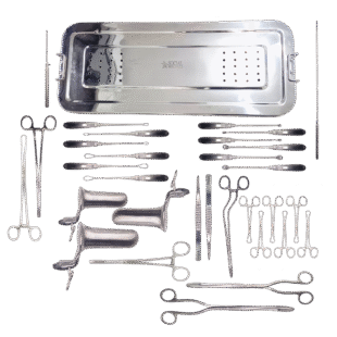 Kit para Curetagem uterina Com 32 Peças