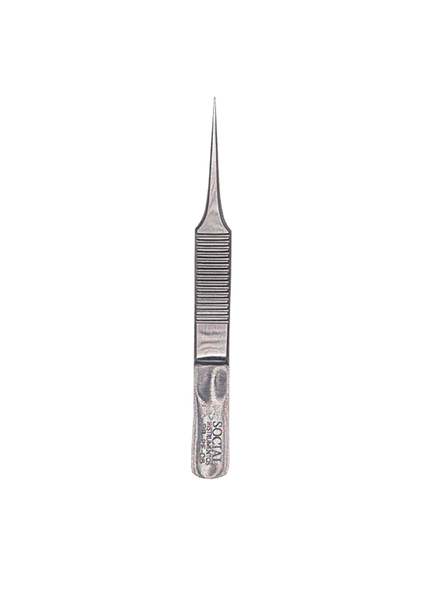 Pinça micro ponta fina reta 8cm