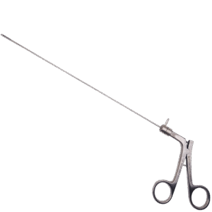 Pinça Micro laringe Sacabocado 360° Graus Reta 30cm