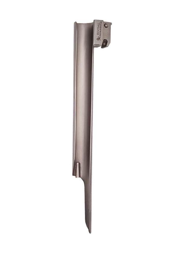 Lamina reta Laringoscópio de fibra optica