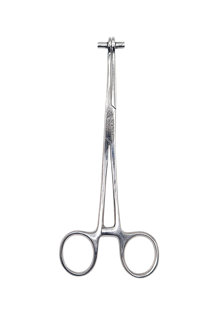 Pinça piercing de septo com tubo 16cm