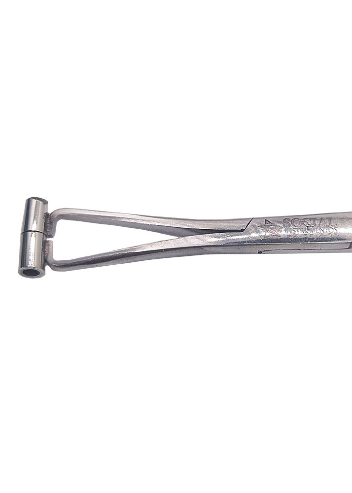 Pinça piercing de septo ponta curva com tubo 16cm - Imagem 2
