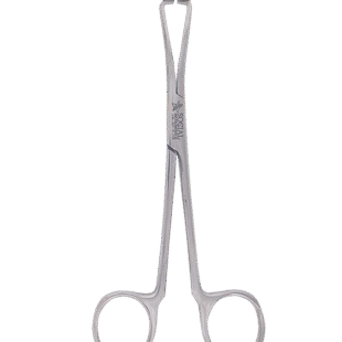 Pinça piercing de septo ponta curva com tubo 16cm