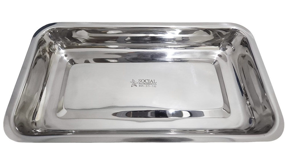 Bandeja Inox Para Instrumental 31x16x04cm